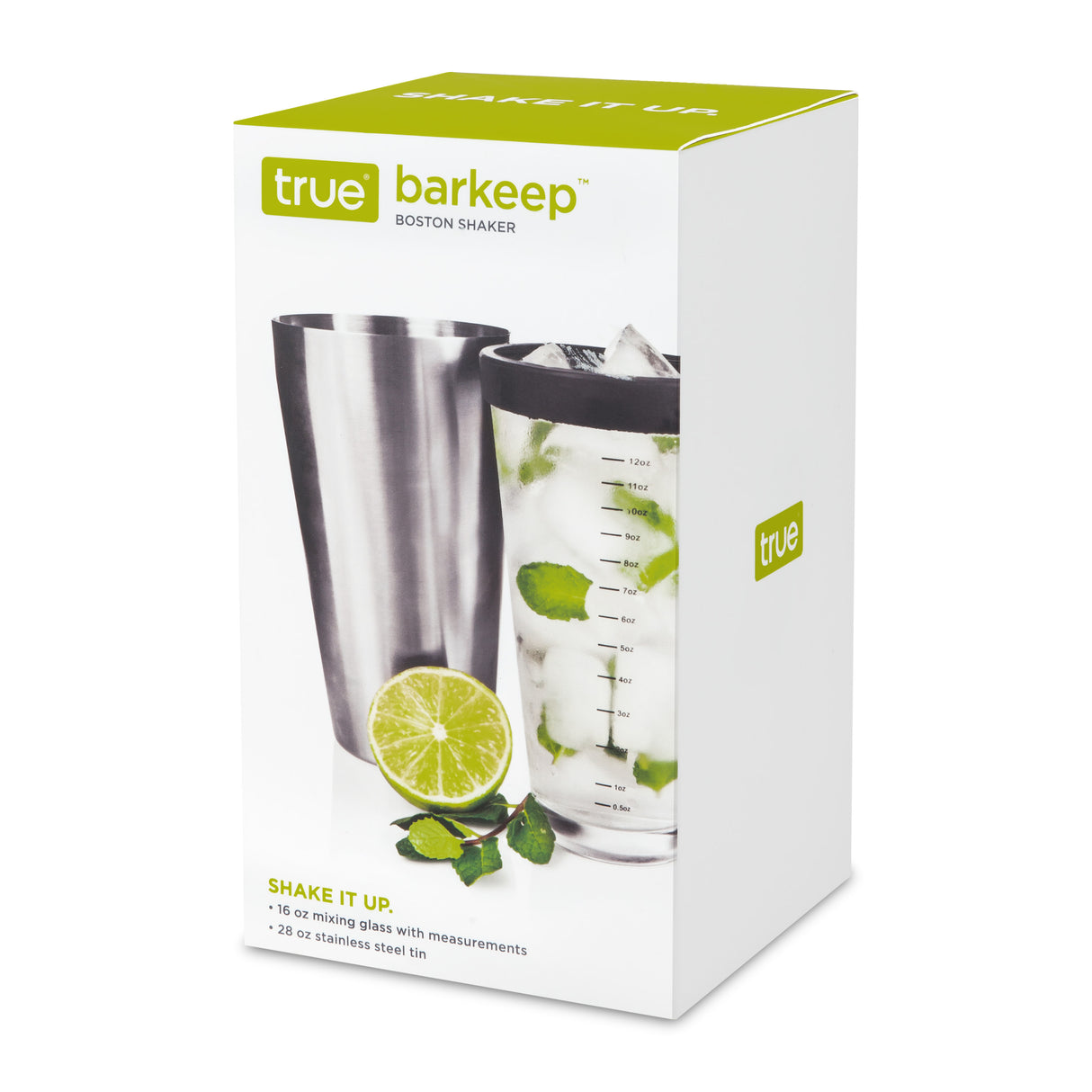 Cocktail Shaker - Tumbler With Glass Boston Barkeep