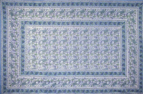 Tapestry Twin Size Rajasthan Paisley Blue