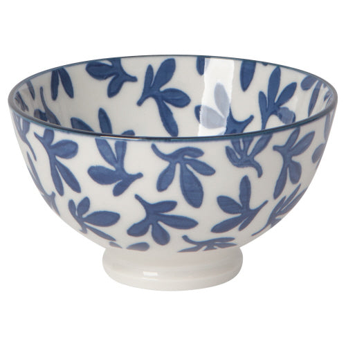 Stamped Pattern Bowl - 4" Blue Floral