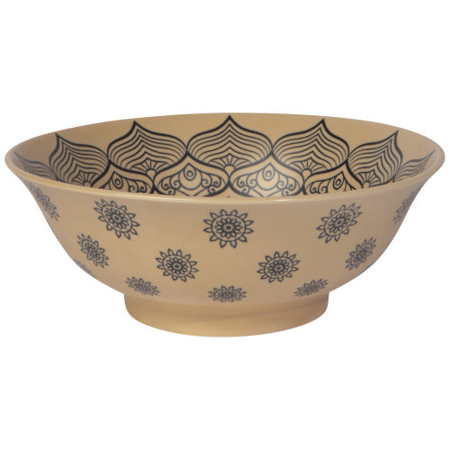 Painted Bowl - Element Stoneware 8" Mandala