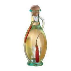 Oil & Vinegar Dispenser Bottle Glass Tuscany 250ml Wood Cork