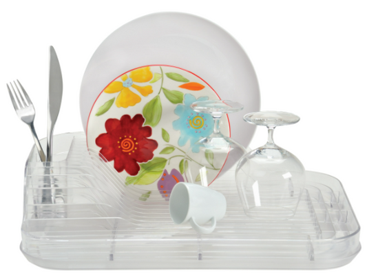 Sink- Crystal Clear Dish Drainer Set