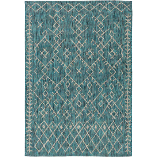 Eagean 5'3" X 7'7" Outdoor Rug Teal