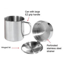 Kitchen Storage - Jumbo Grease Can w/strainer and PP Lid