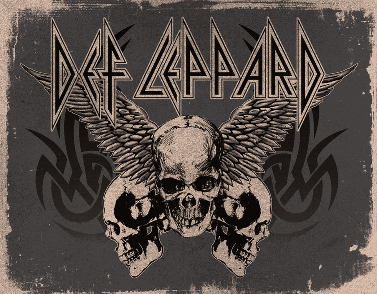 Tin Sign - Def Leppard - Skulls