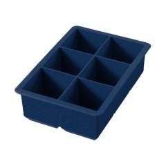 Ice Cube Tray - Silicone 6-Pocket King Sized Deep Indigo