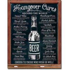 Tin Sign - Hangover Cures