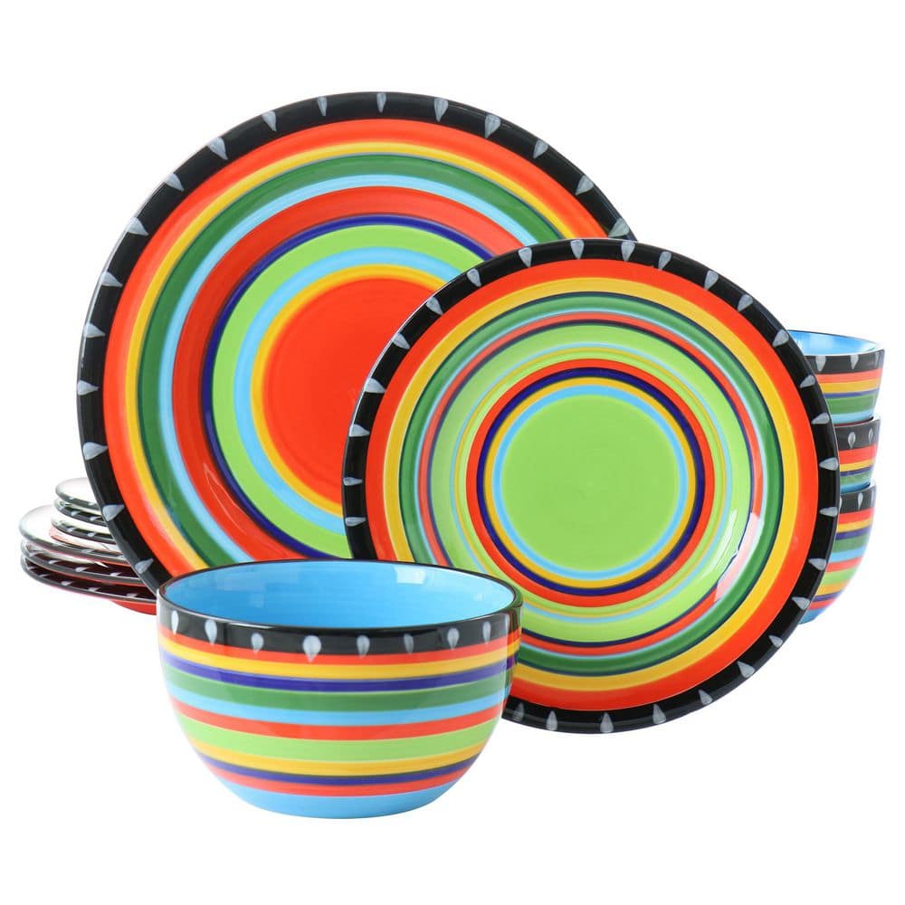 New Pueblo 12-Piece Dinnerware Set (Close Out)