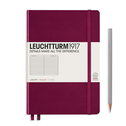 Notebook - Medium (A5) - Hardcover - 251 Pages - Ruled / Port Red