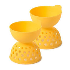 Egg Poacher Silicone 2-pack Yellow