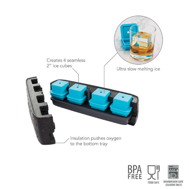 Ice Mold - Tray Set King Cube Clear Ice System