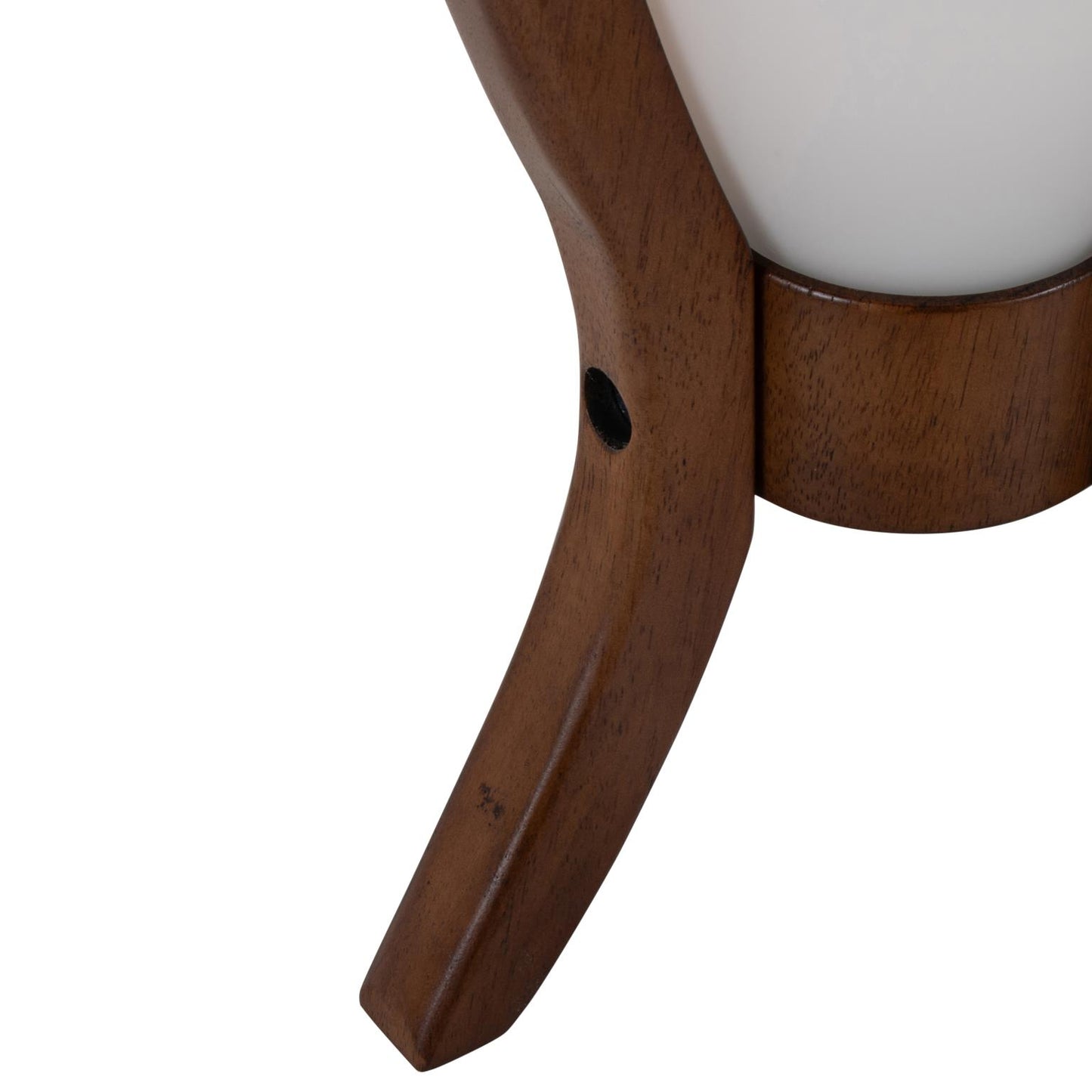 Glass and Wood Egg Desk Lamp