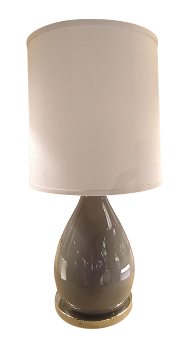 Lamp Ceramic Gray 25in High