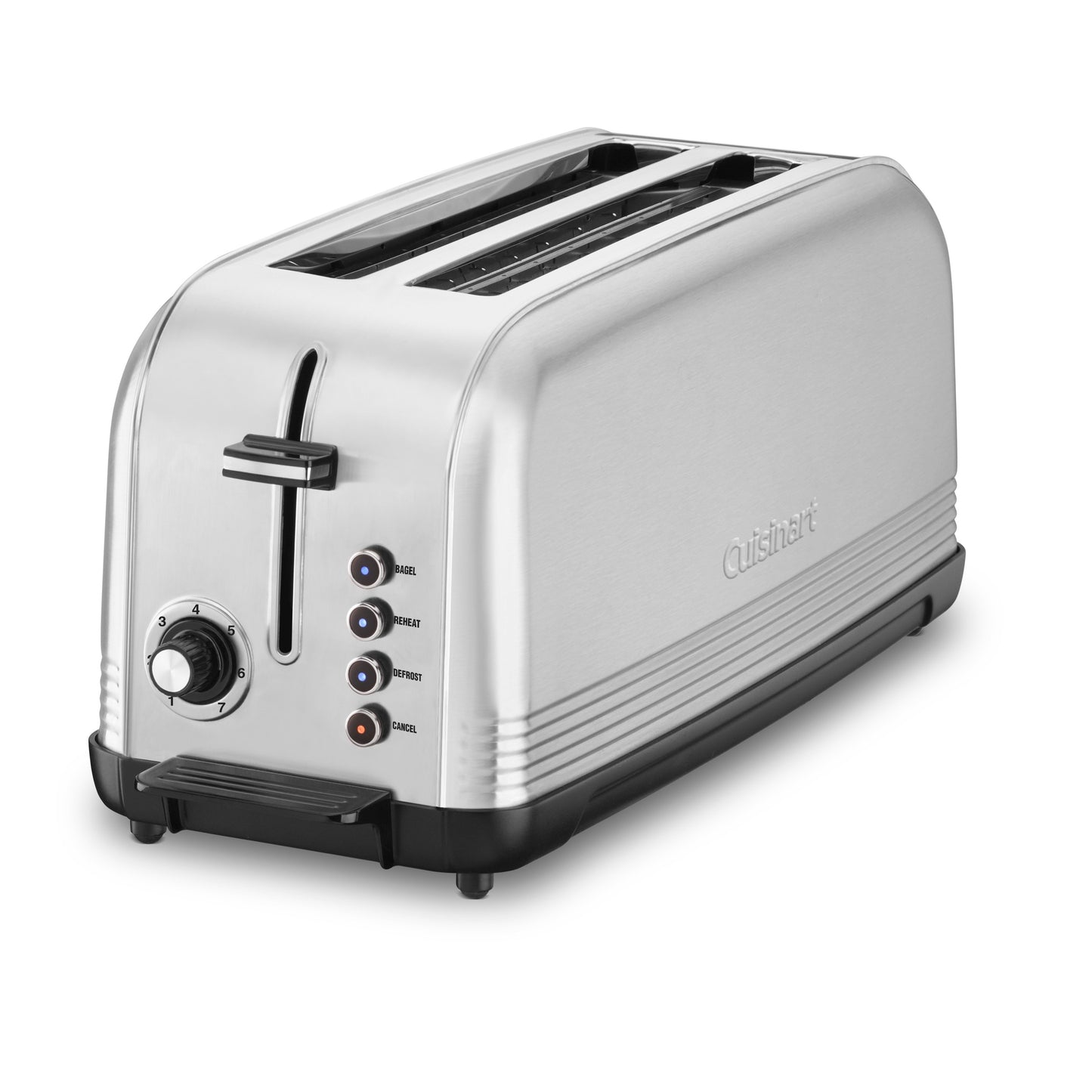 Electric Toaster - 1500watt 2-slice Self-Centering Long Slot Chrome