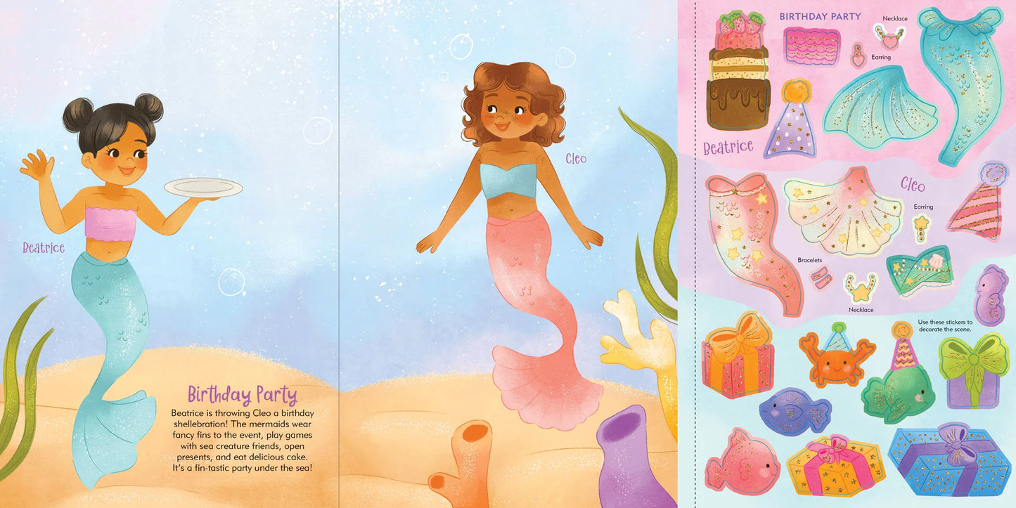Sticker Doll Dress Up Book Mermaids