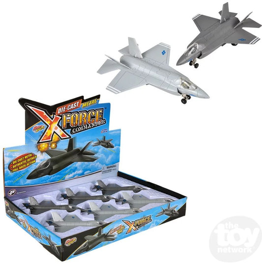 Diecast Pull Back Plane Fighter Jet F-35 Lightning II 7.5"