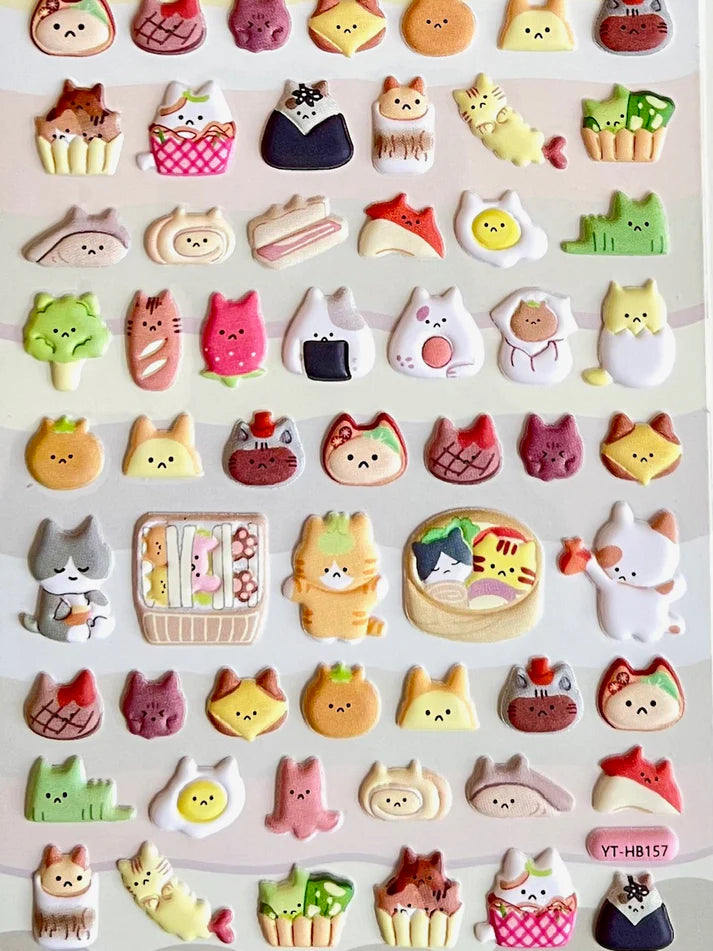 Stickers Cat Food Puffy