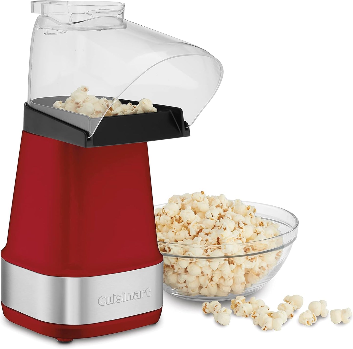 Electric Popcorn Maker Air Popper Red --makes 15 cups in 3 min.w/butter warming tray