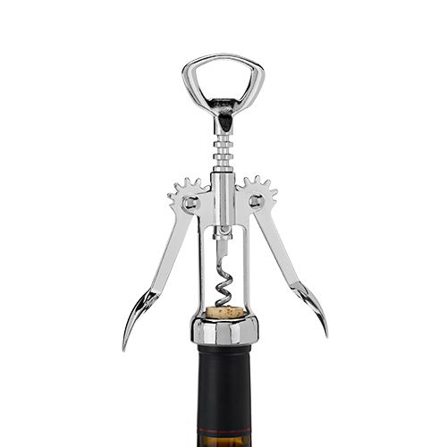 Wine Bottle Opener - Soar Winged Corkscrew Chrome Plated