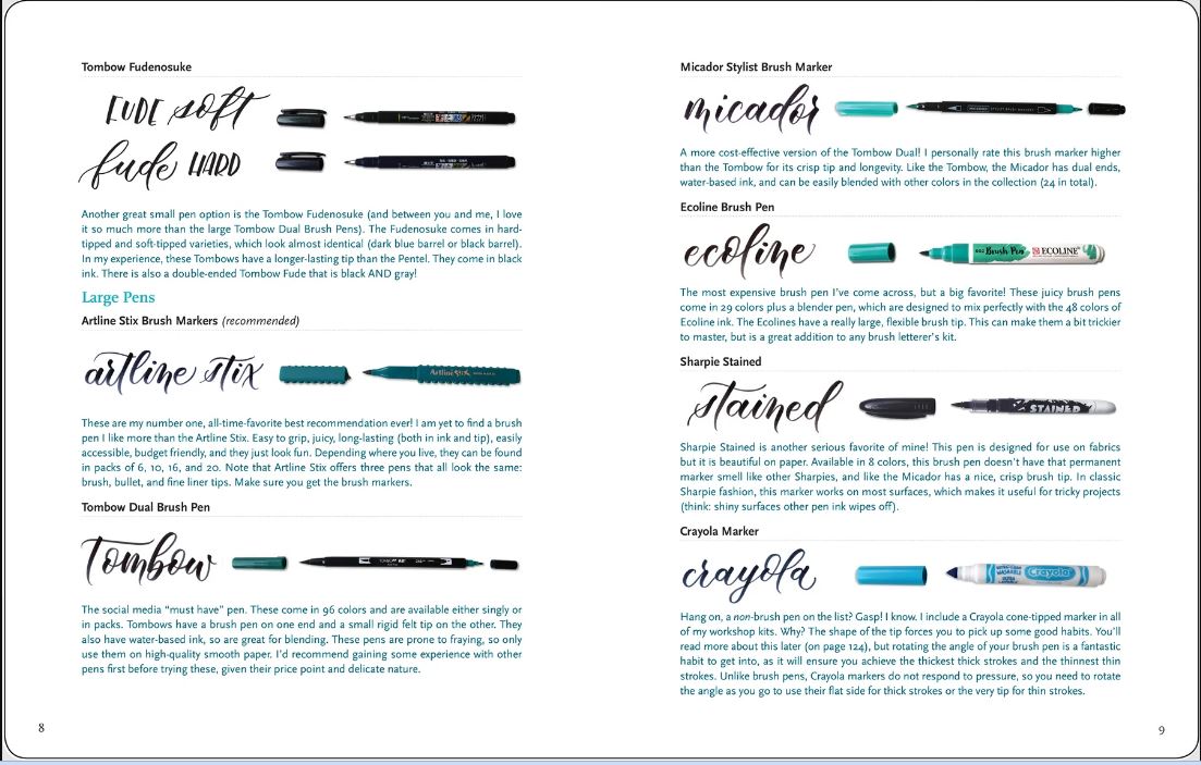 Art Center Artist's Book Brush Lettering From A To Z