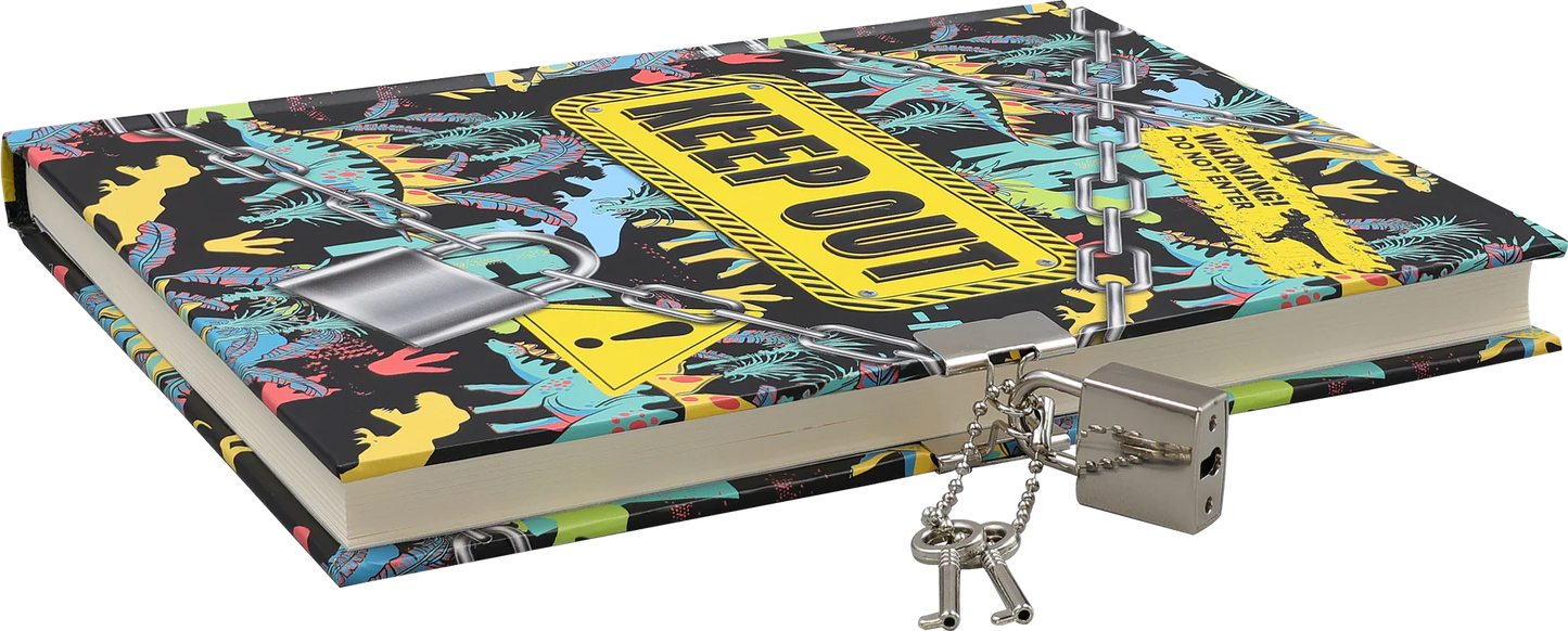Locking Journal "Keep Out!" Dinos