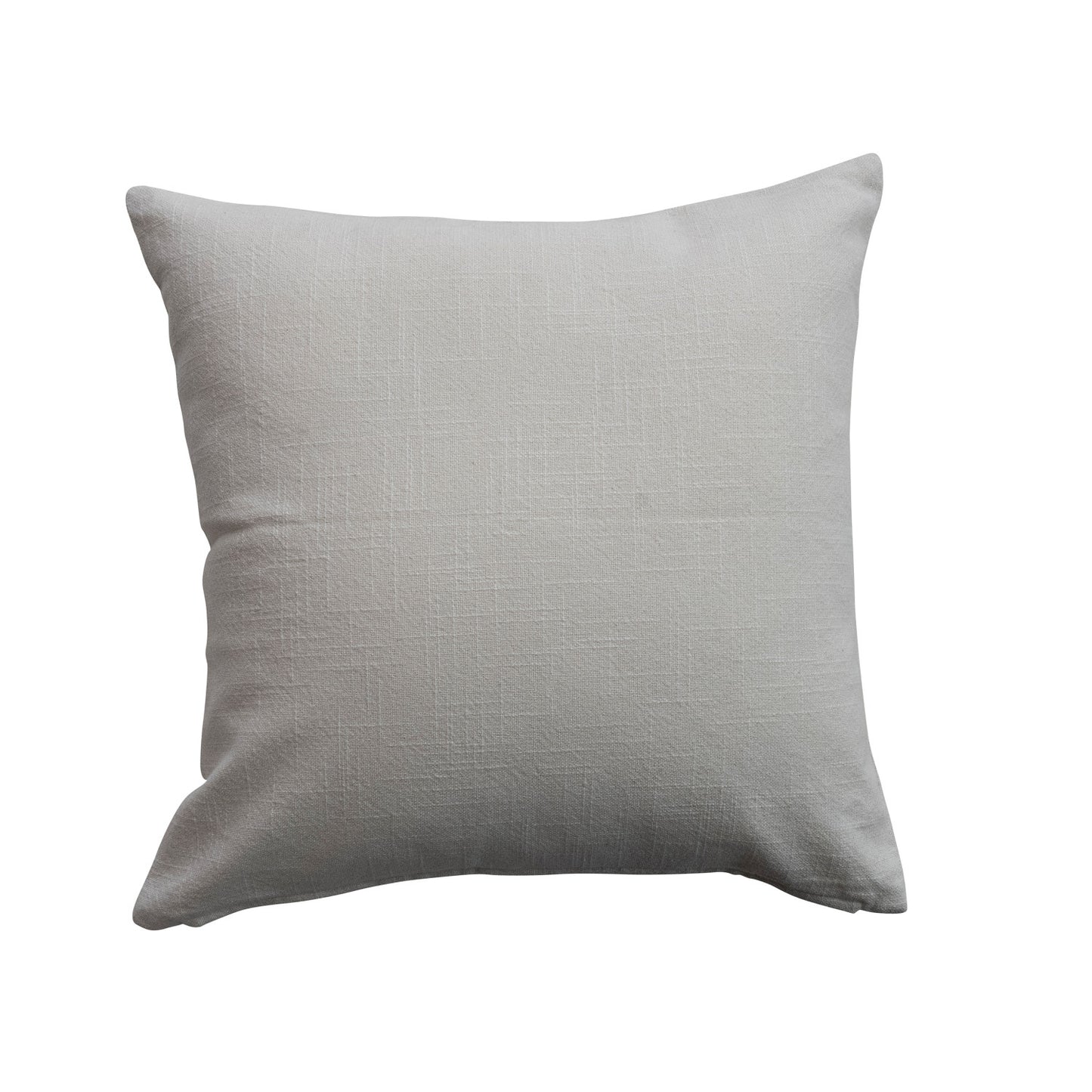 Pillow Cotton "Lake People" White with Blue Lettering