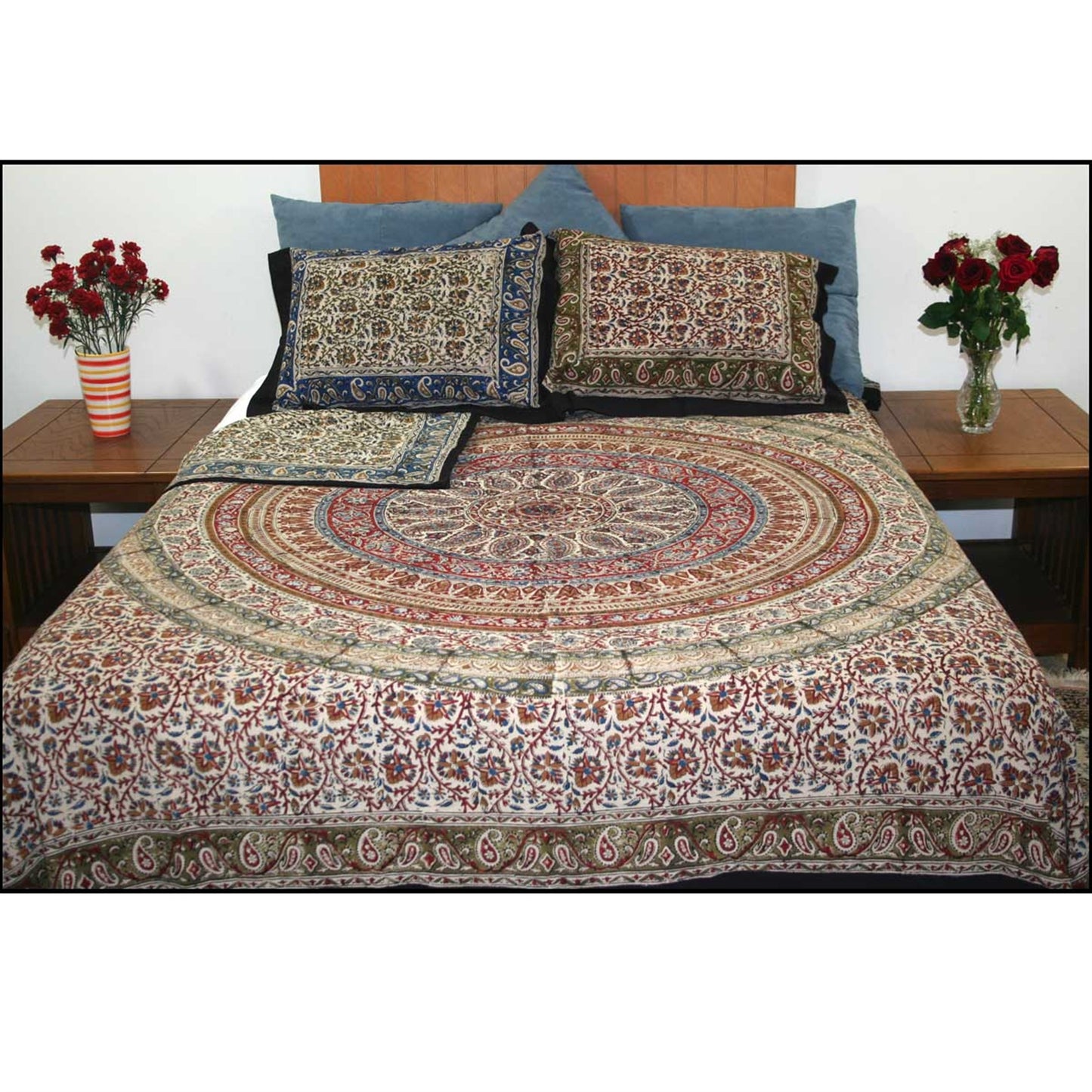 Duvet Cover Full Or Queen Circle Kalamkari