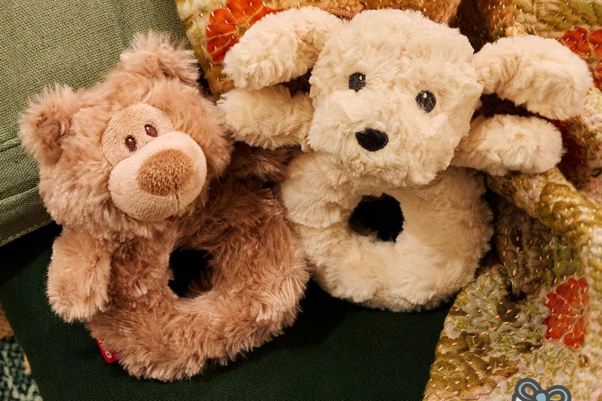 Plush Baby Ring Rattles Philbin or Mutsy (Sold Individually)
