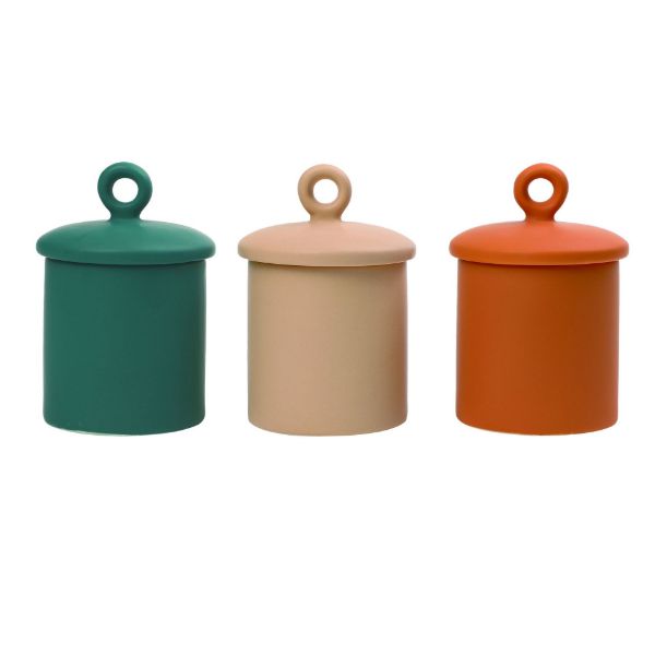Round Edge Canister Three Colors (sold Individually)