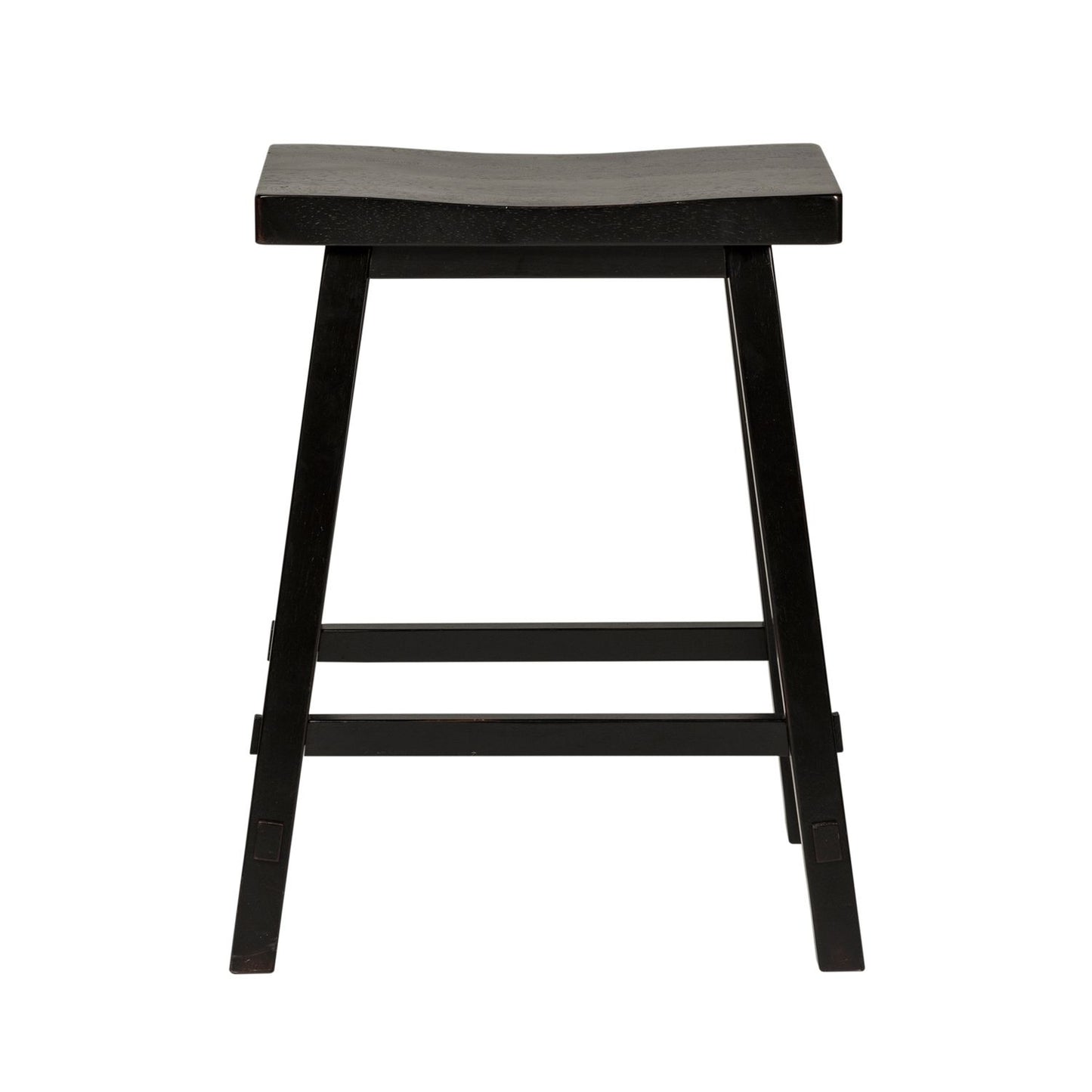 Creations II Collection Sawhorse Saddle Stool Black 24 Inch