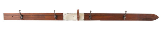 Wall Hook Wood Ski with 4 Hooks 67" wide