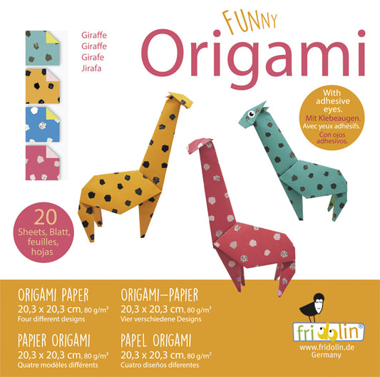 Funny Origami 20cm x 20cm Giraffes
