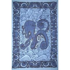 Tapestry Twin Size Octopus Blue