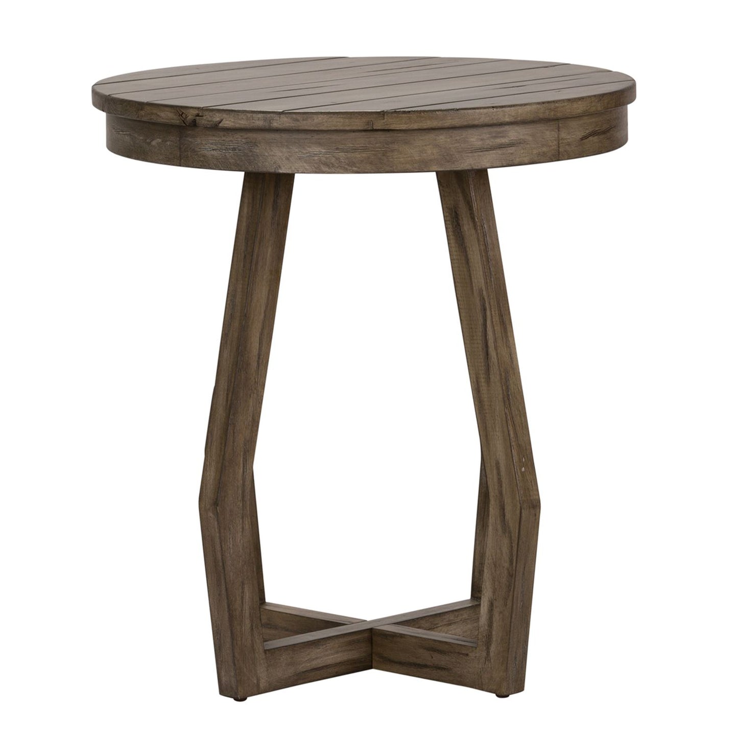 Hayden Way Gray Wash Finish Round Chairside Table Limited Availability