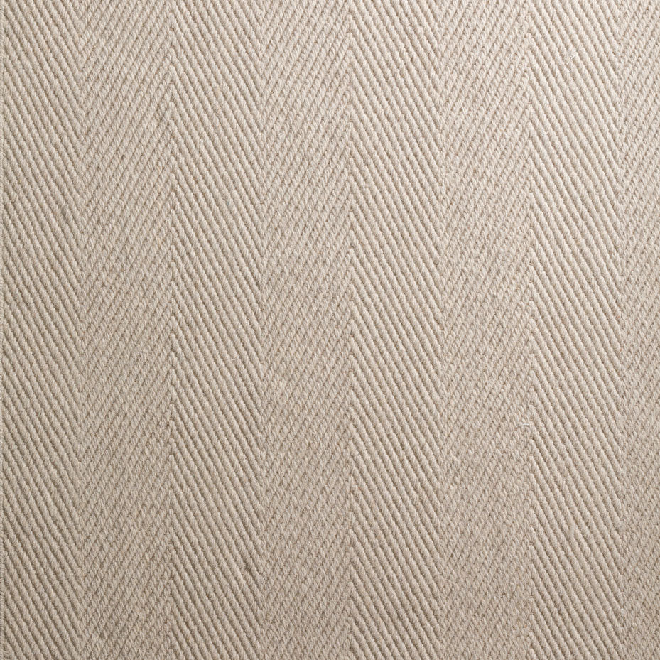 Monaco Herringbone Wool Rug Linen 5' X 7'6"