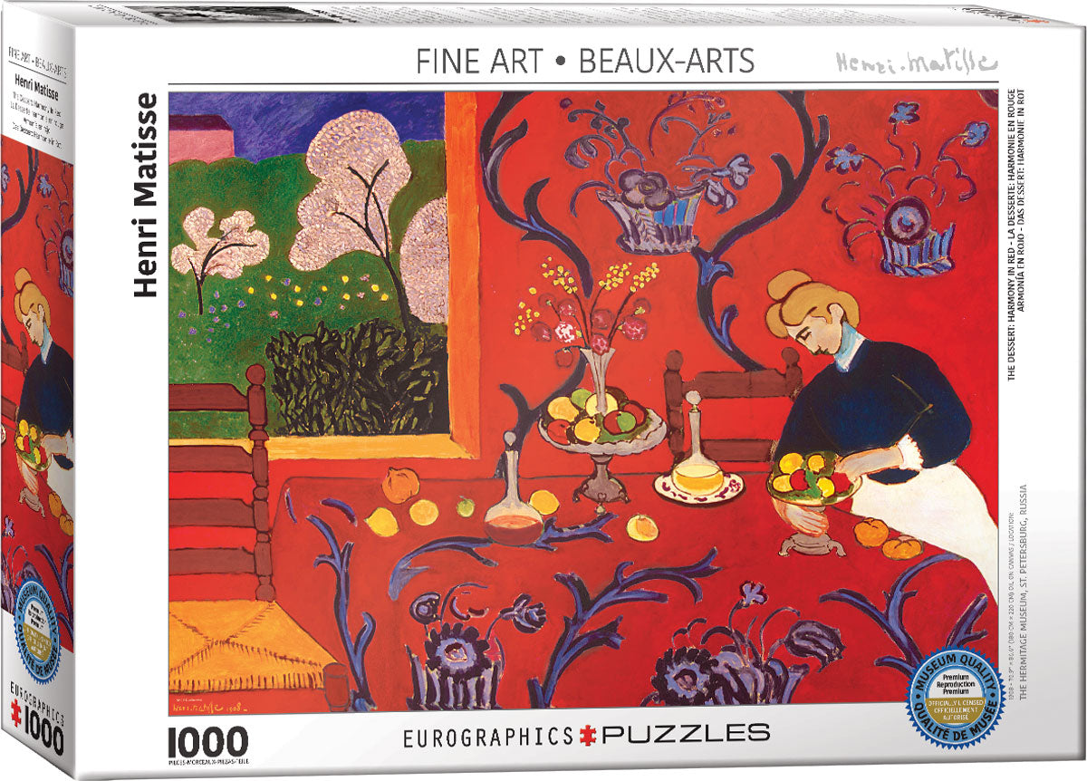 Eurographics Puzzle 1000 Piece - Matisse - The Dessert - Harmony in Red