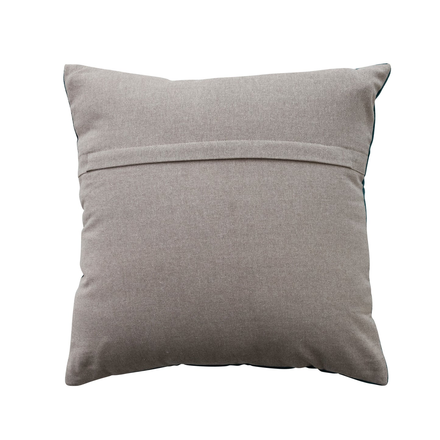 Pillow Velvet Embroidered Peacocks 18" Square