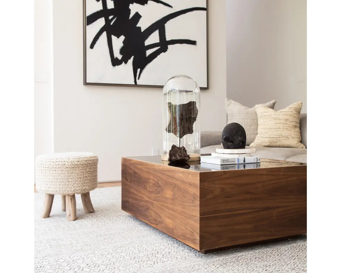 Westport Montana Stool / Pouf in Bleached Sand