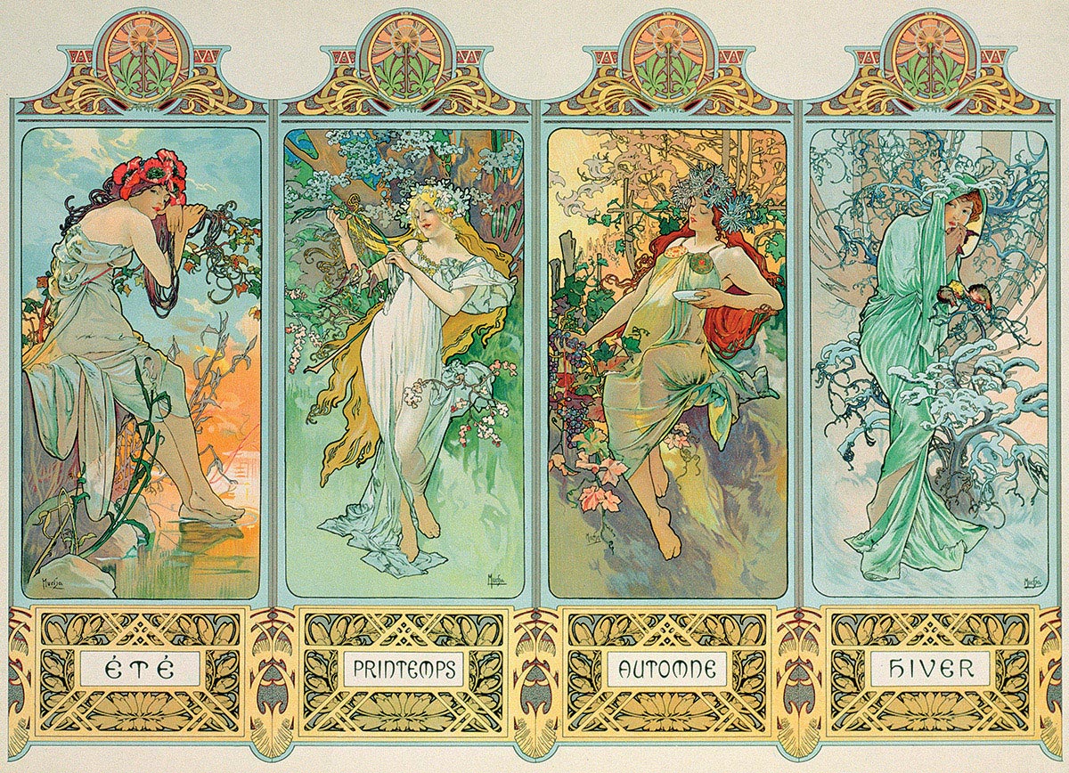 Eurographics Puzzle 1000 Piece - Mucha - Four Seasons