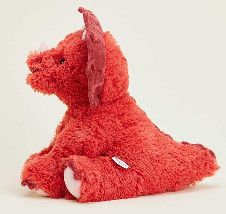 Warmies Dino Triceratops Coral Red