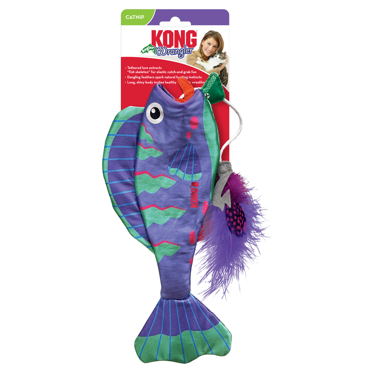 Kong - Wrangler Angler Fish Asstd. Cat Toy
