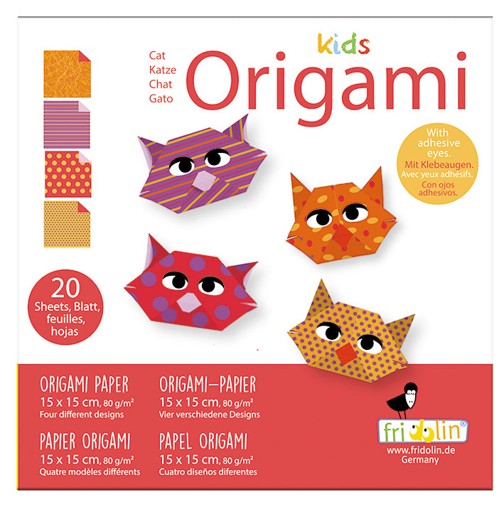 Kids Origami 15cm x 15cm Cats