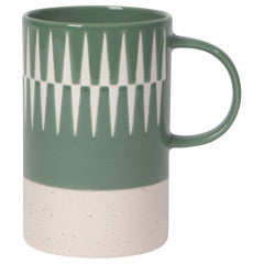 Tall Mug - Etch Stoneware Dishwasher/Microwave Safe 14oz - Jade