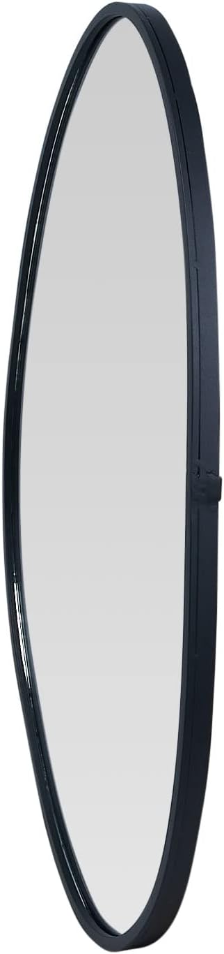 Mirror Oblong Metal Framed Black 27.5"W x 15.75"H