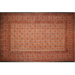 Tapestry Full Size Dabu Vine Rust Red