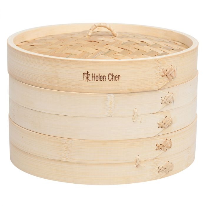 Bamboo Steamer - 3 Piece Set 10"