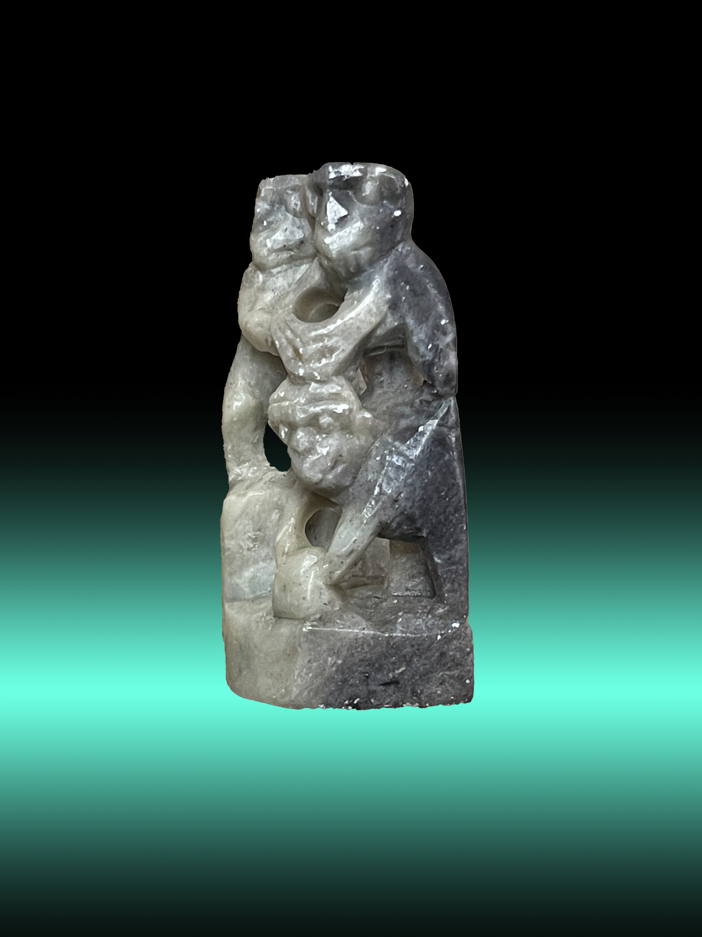 Serenity Simian Stone - Zen Decor Soapstone Monkeys