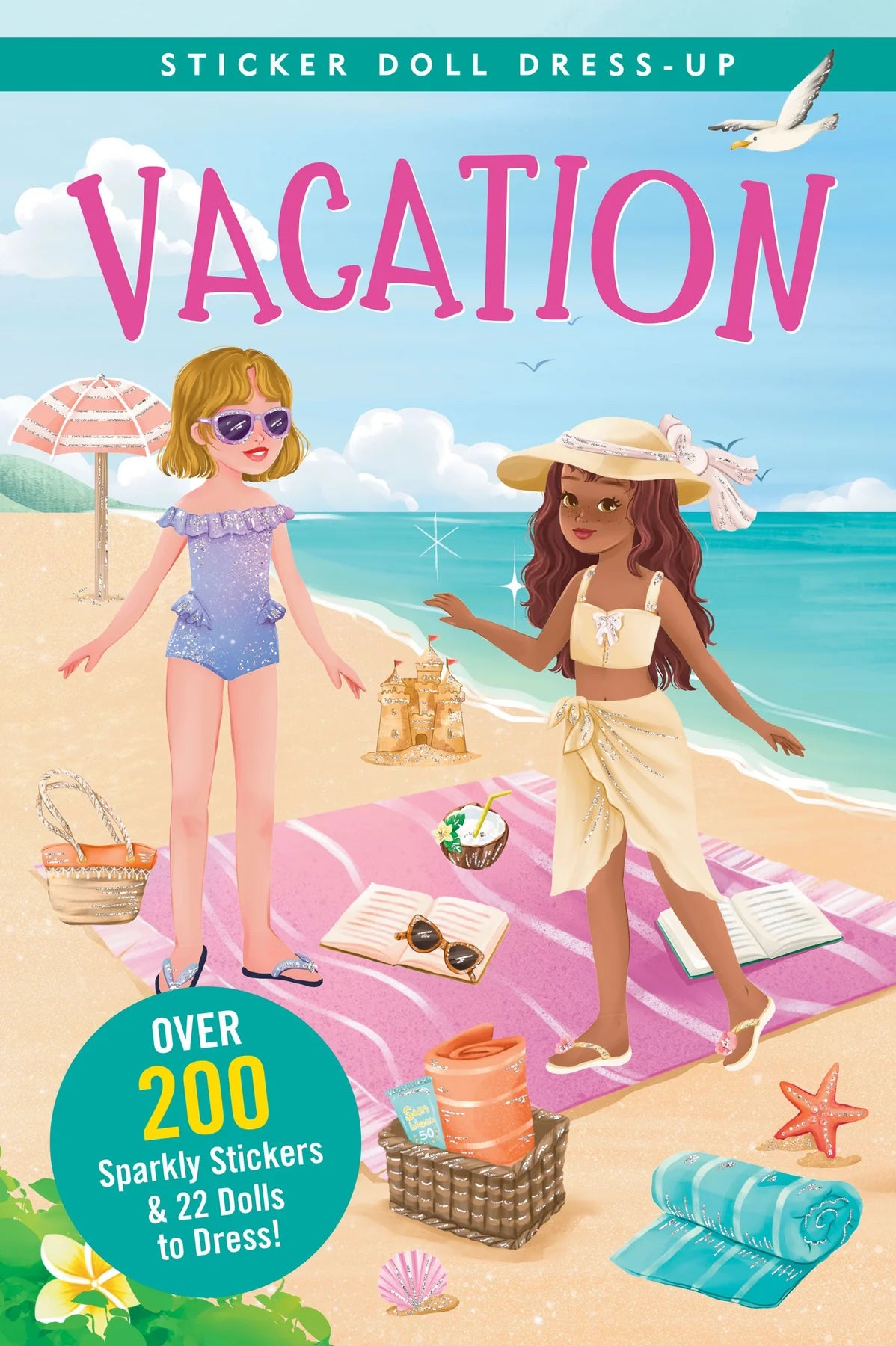 Sticker Doll Dress Up Book Vacation