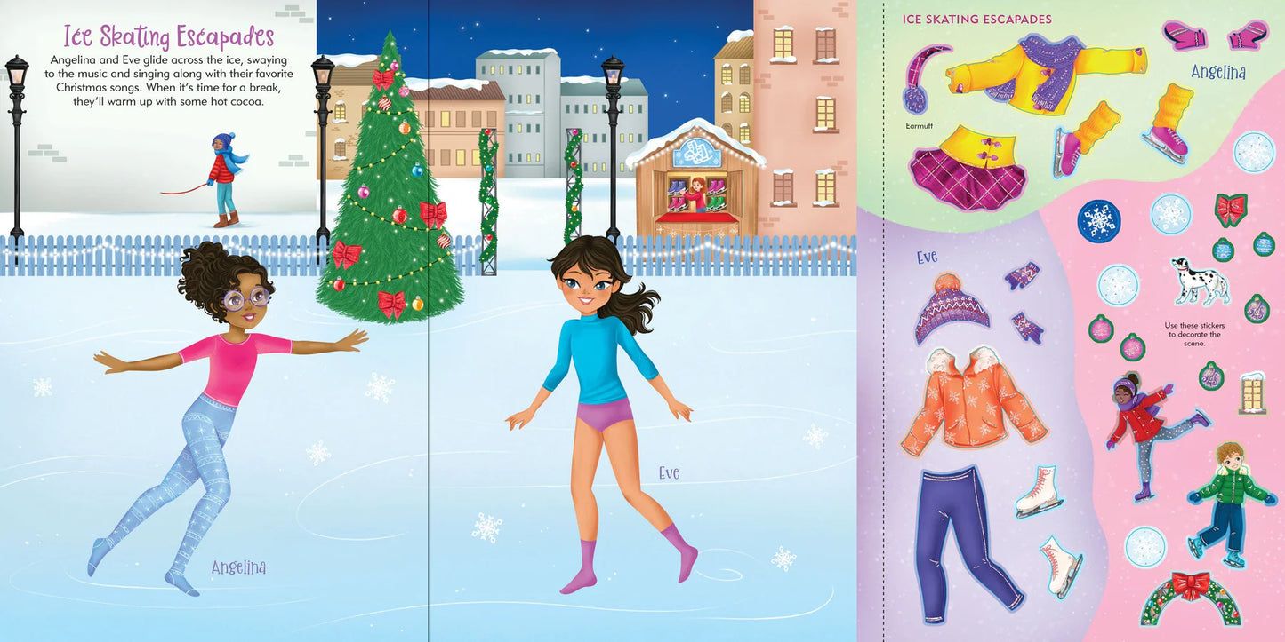 Sticker Doll Dress Up Book Christmas
