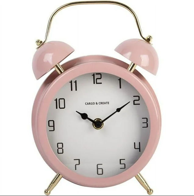 10" Pink Table Clock